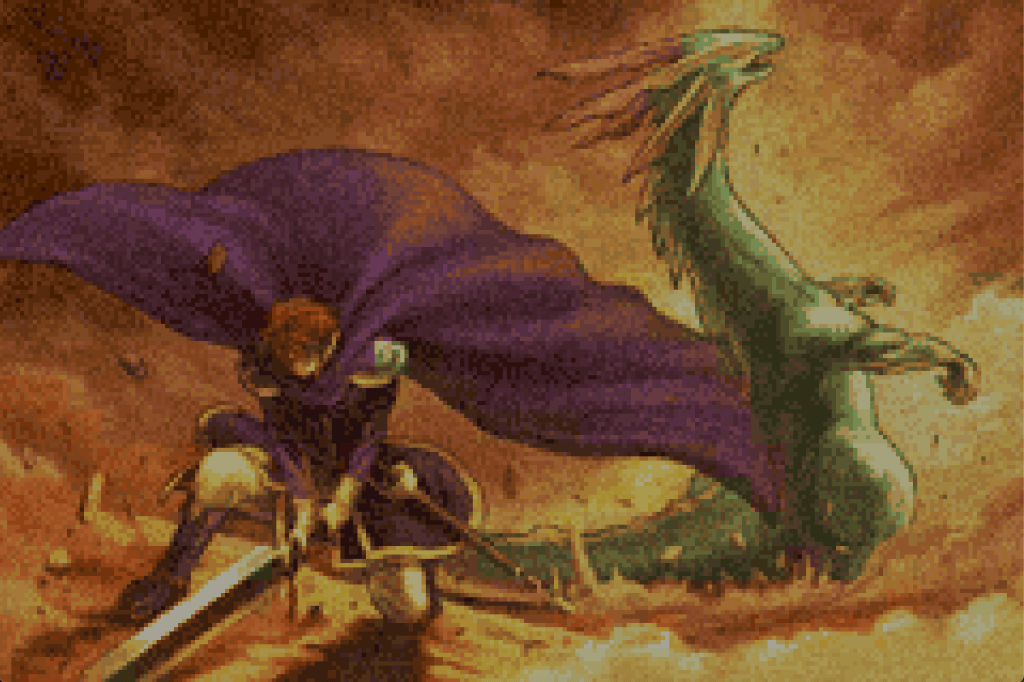 Eliwood slays a dragon