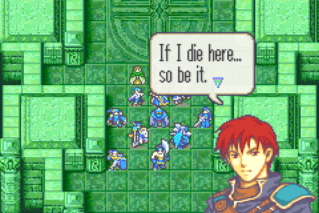 Raven saying, "If I die here... so be it."