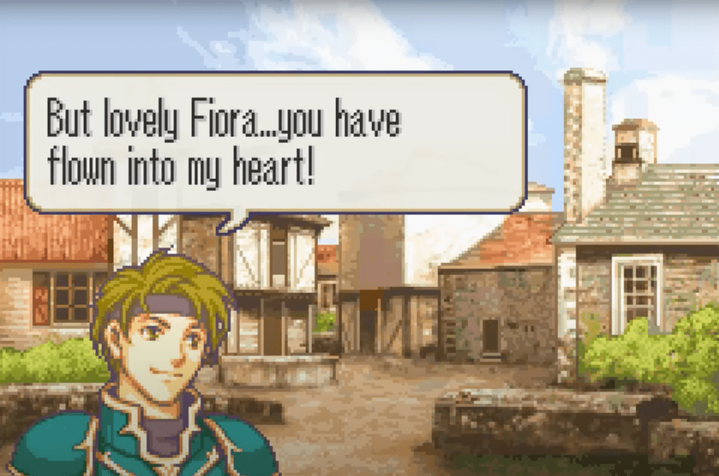 Sain saying, "But lovely Fiora... you have flown into my heart!"