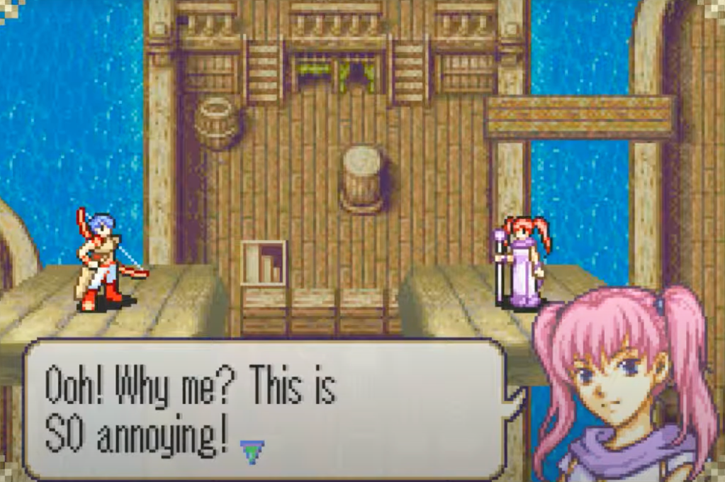 Serra saying "Ooh! Why me? This is SO annoying!"