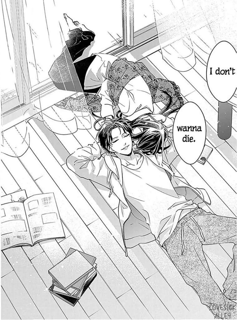 Jin says "I don't wanna die" while smiling