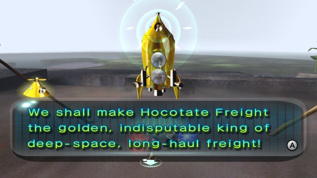 The ship's AI, which is now gold plated says, "We shall make Hocotate Freight the golden, indisputable king of deep-space, long-haul freight!"