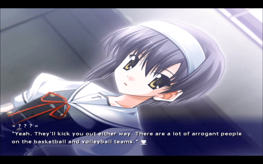 Kei says with a neutral expression, "Yeah. They'll kick you out either way. There are a lot of arrogant people on the basketball and volleyball teams."