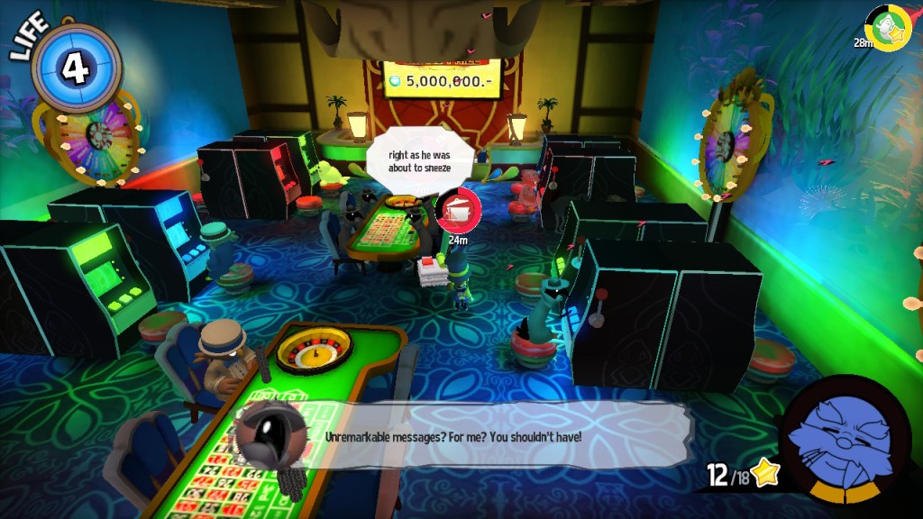 The shadow bird says, "Unremarkable messages? For me? You shouldn't have!"