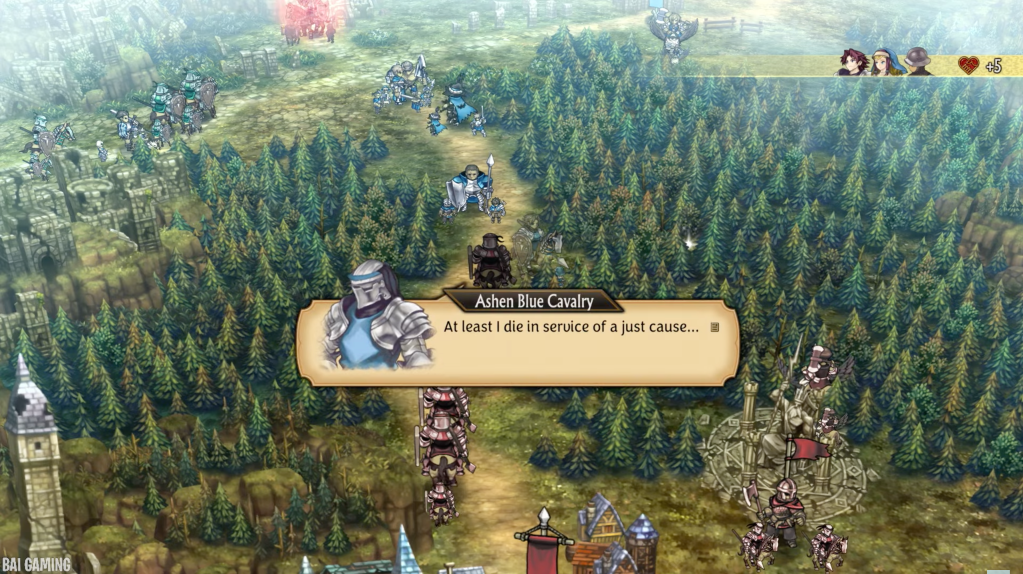 The Ashen Blue Cavalry says, "At least I die in service of a just cause..."