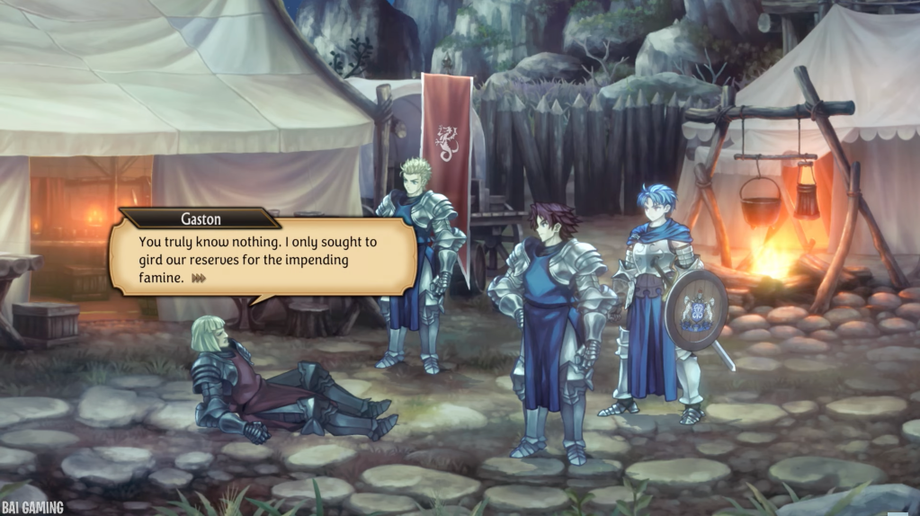 Gaston: "You truly know nothing. I only sought to gird our reserves for the impending famine."