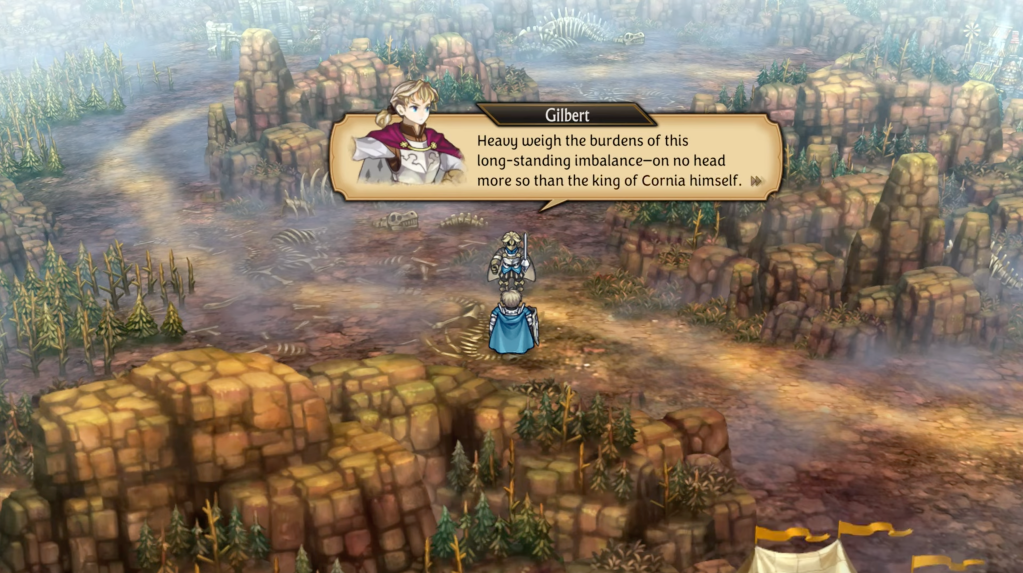 Gilbert: "Heavy weigh the burdens of this long-standing imbalance–on no head more so than the king of Cornia himself."