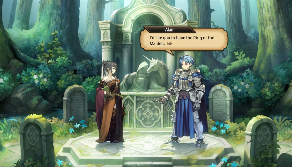 Alain says, I'd like you to have the Ring of the Maiden