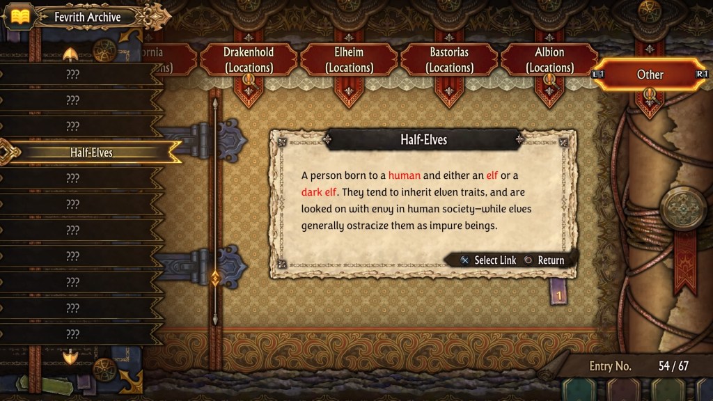 Half-elves

A person born to a human and either an elf or a dark elf. They tend to inherit elven traits, and are looked on with envy in human society–while elves generally ostracize them as impure beings.