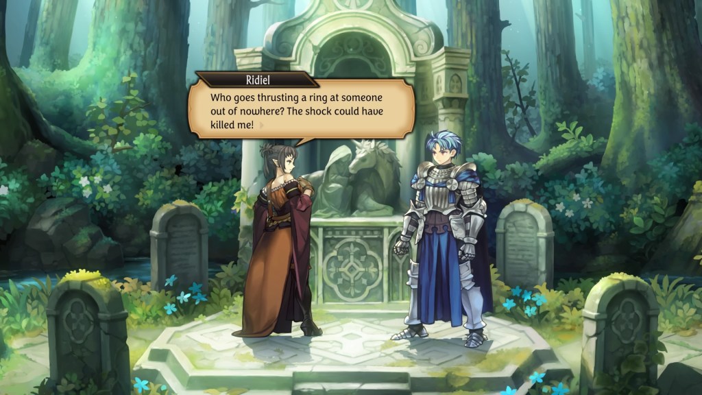 Ridiel continues, "Who goes thrusting a ring at someone out of nowhere? The shock could have killed me!"