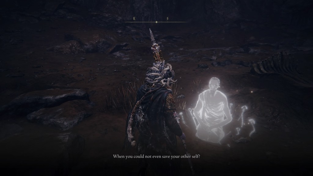 "When you could not even save your other self?"