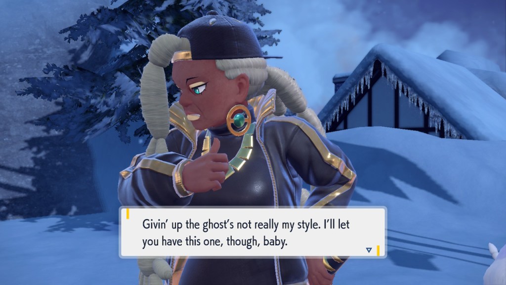 Ryme turns to the side but still gives a thumbs up. She says, "Givin' up the ghost's not really my style. I'll let you have this one, though, baby."