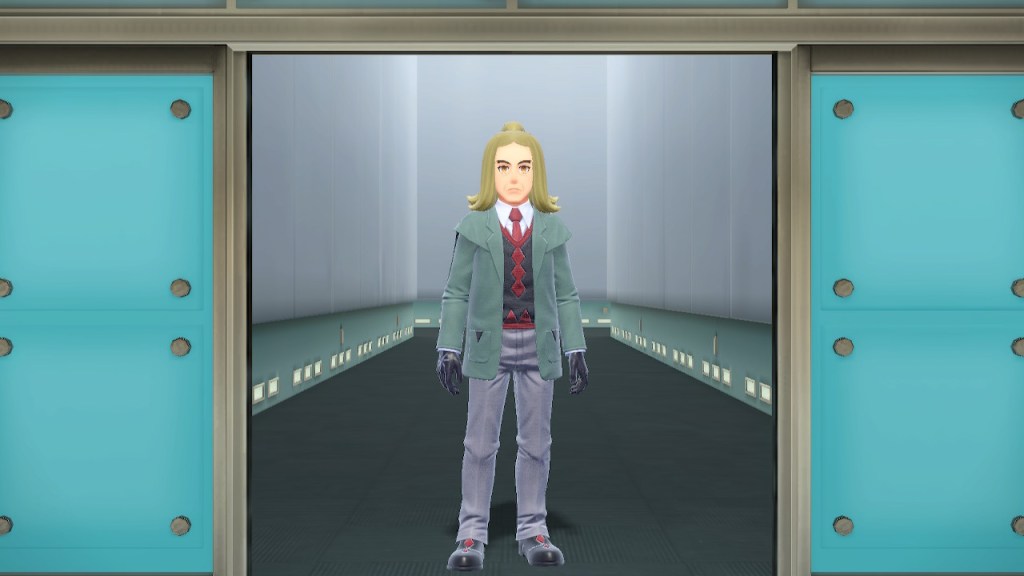 Hassel, a teacher guy, enters the buildingg from a hallway that looks kind of cool I guess.