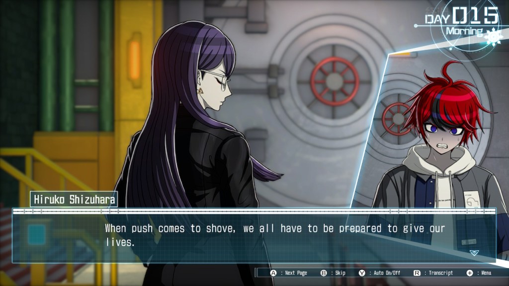 Her back is still turned, but her eyes are closed now, "When push comes to shove, we all have to be prepared to give our lives."