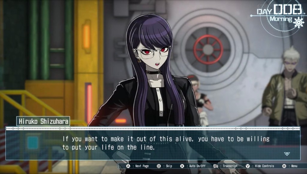 Her gaze shifts forward again, one hand to her hip, one hand raised. This is one of her less harsh looking sprites, relatively speaking. "If you want to make it out of this alive, you have to be willing to put your life on the line."