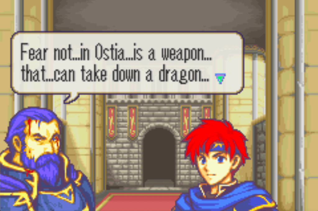 Hector continues, "Fear not... in Ostia... is a weapon... that can take down a dragon..."