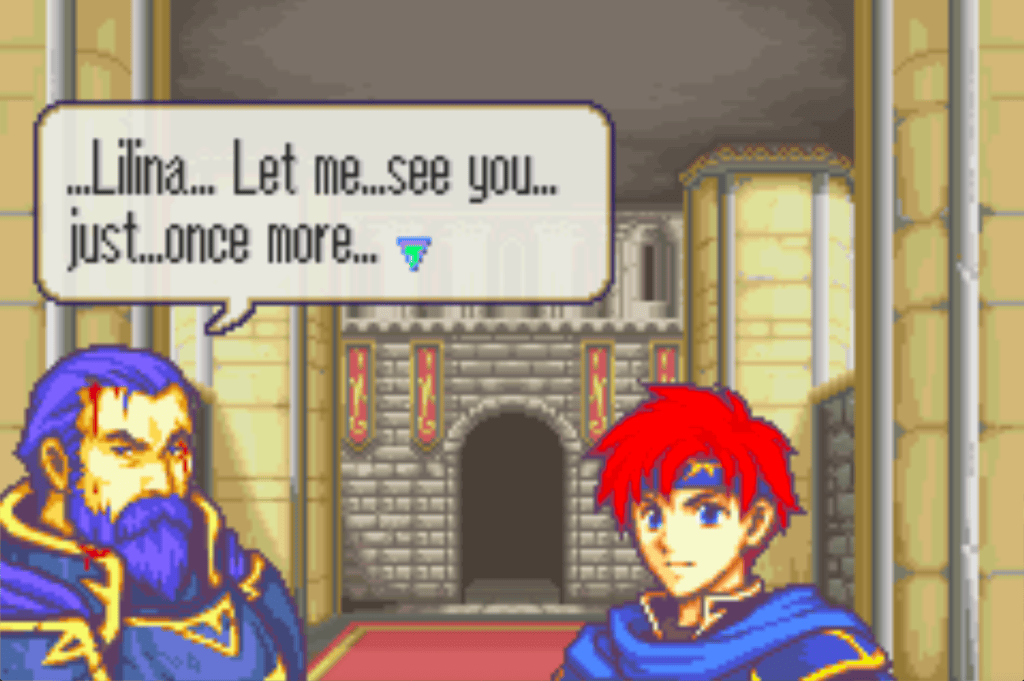 Hector stammers, "... Lilina... Let me... see you... just... once more..."