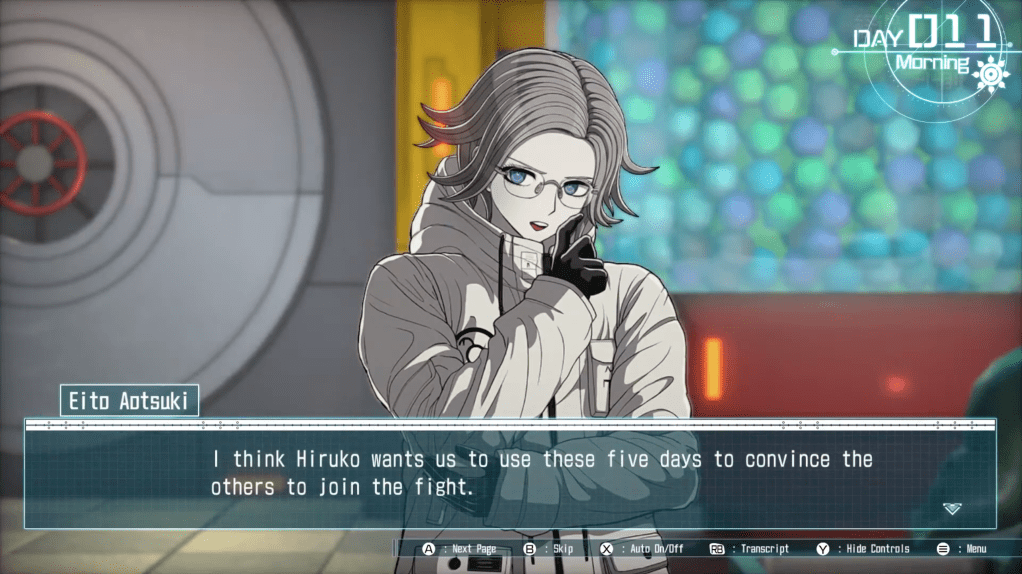 His eyes turn to look forward, "I think Hiruko wants us to use these five days to convince the others to join the fight."