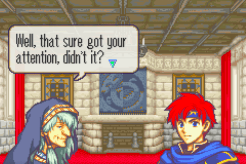 Niime, an old lady hermit says to Roy, "Well that sure got your attention, didn't it?