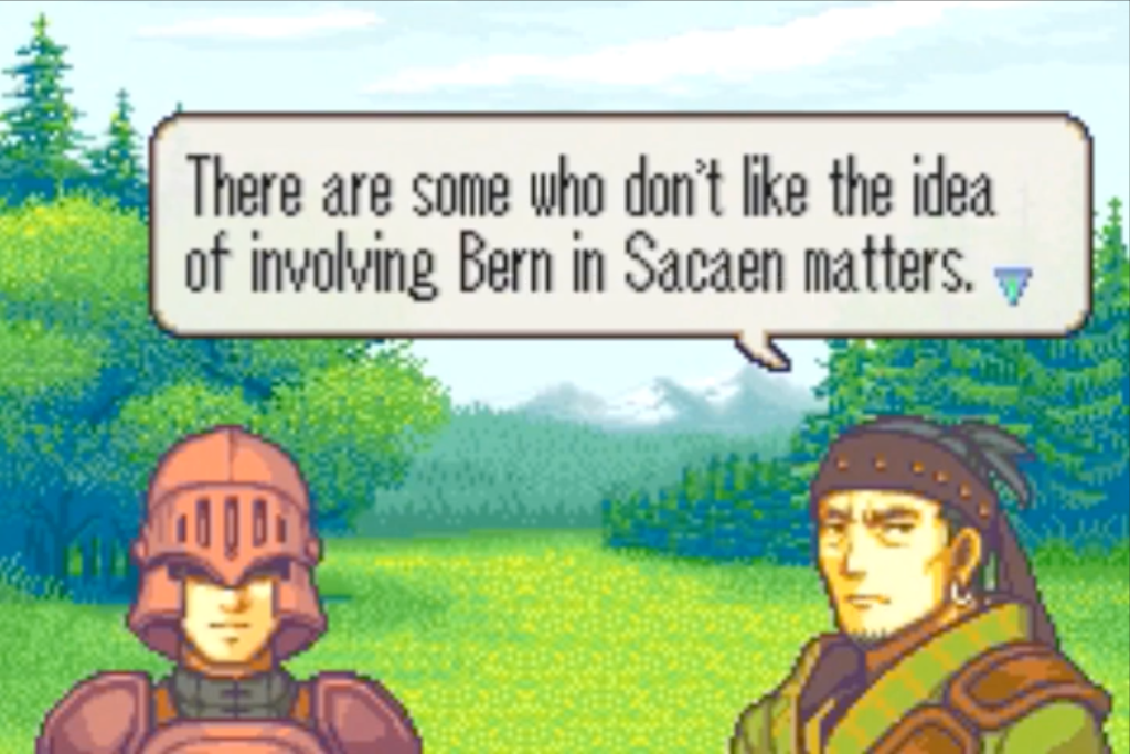 Monke: "There are some who don't like the idea of involving Bern in Sacaen matters."
