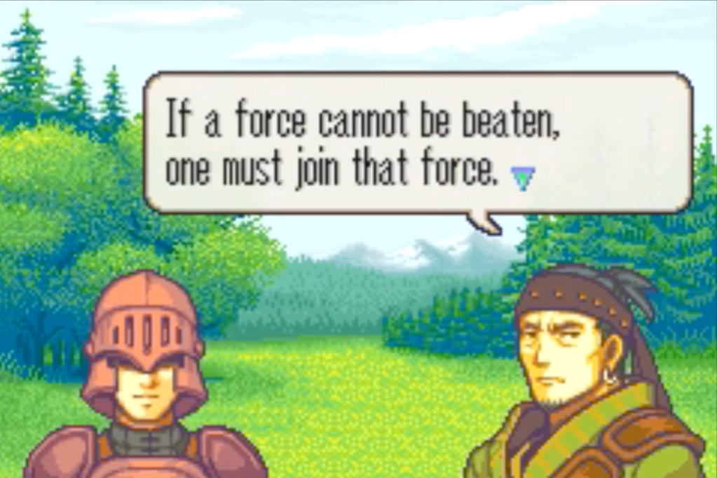 Monke: "If a force cannot be beaten, one must join that force." 
