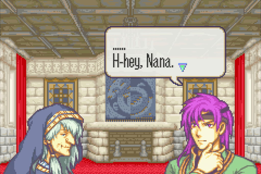 Hugh: "..... H-hey, Nana."