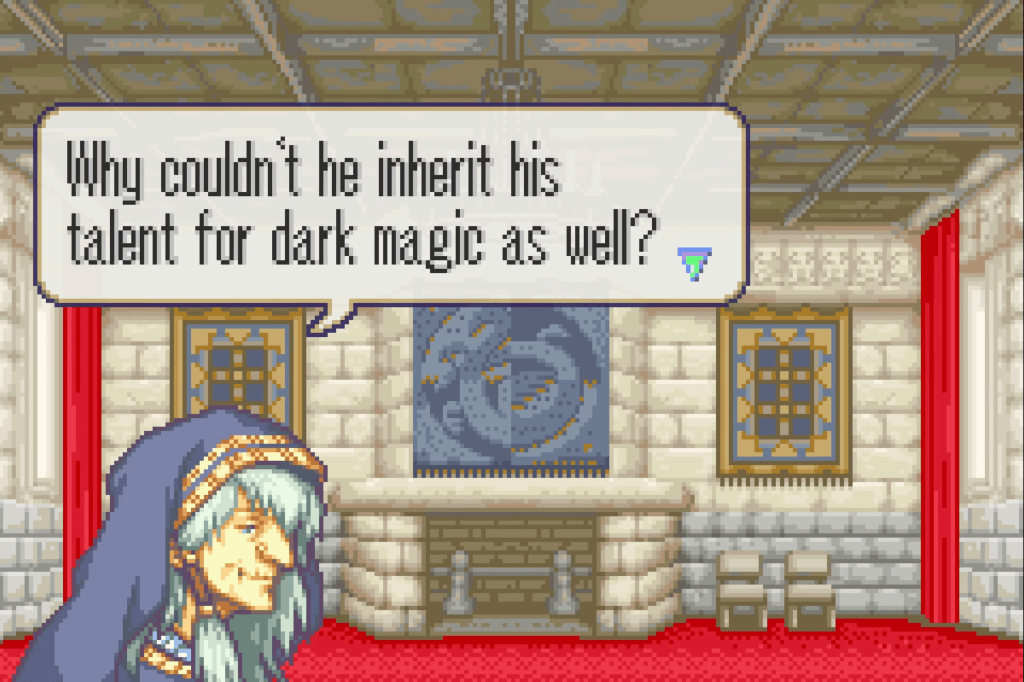 Niime, still alone, asks, "Why couldn't he inherit his talent for dark magic as well?"