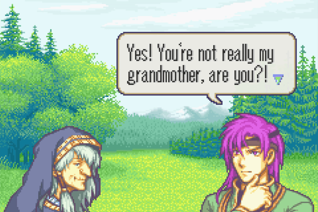 Hugh: "Yes! You're not really my grandmother, are you?!"