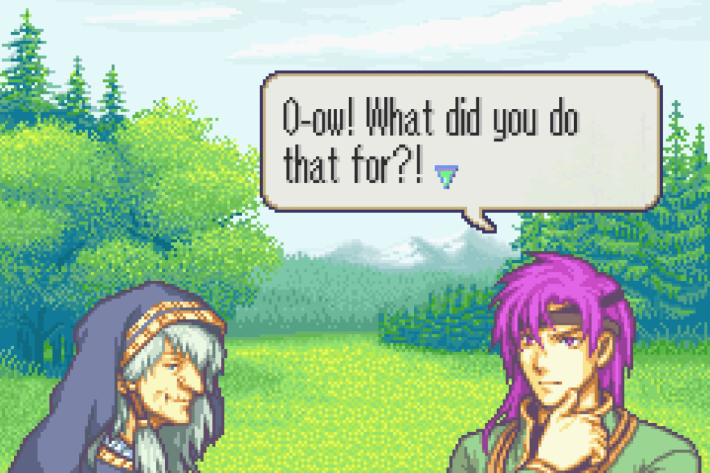 Hugh: "O-ow! What did you do that for?!"