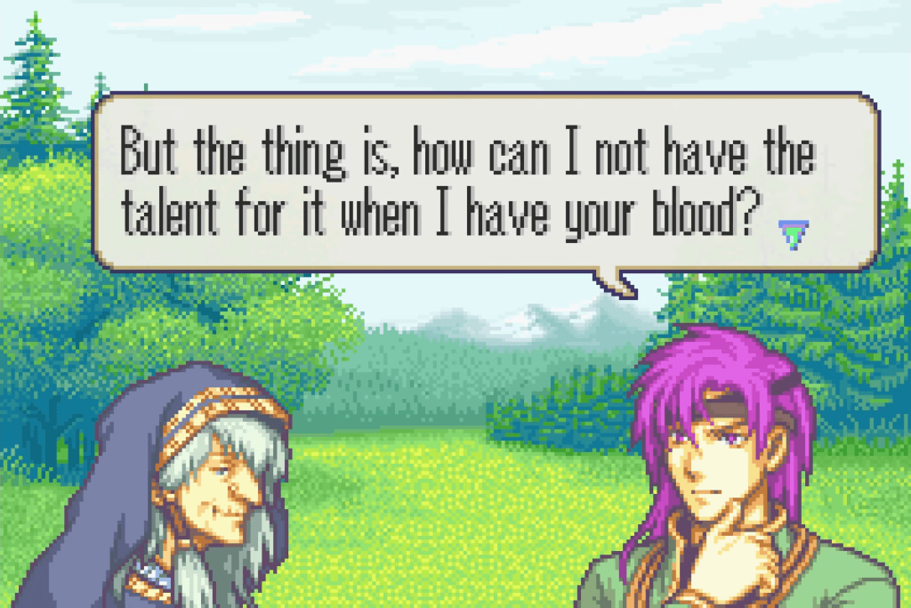 Support Conversation C, Hugh: "But the thing is, how can I not have the talent for it when I have your blood?"