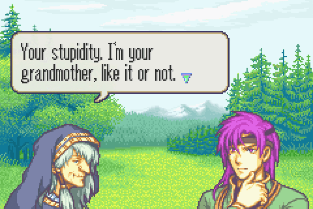 Niime: "Your stupidity. I'm your grandmother, like it or not."