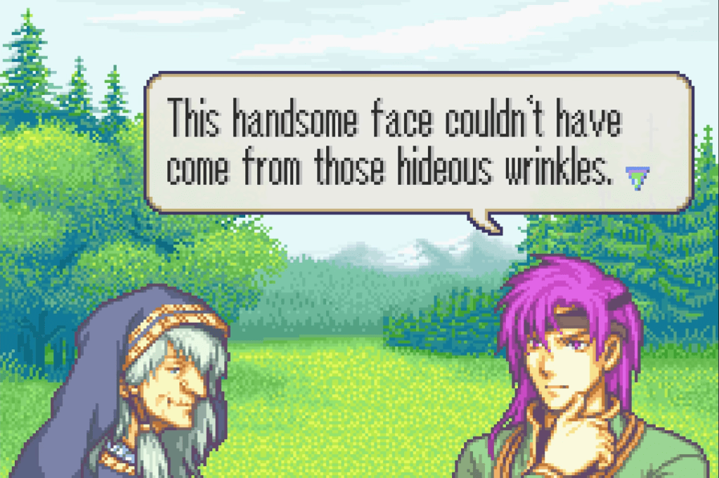 Hugh: "This handsome face couldn't have come from those hideous wrinkles."