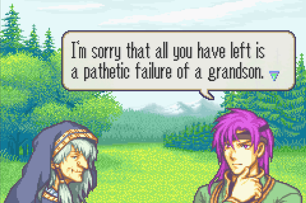 Hugh: "I'm sorry that all you have left is a pathetic failure of a grandson."