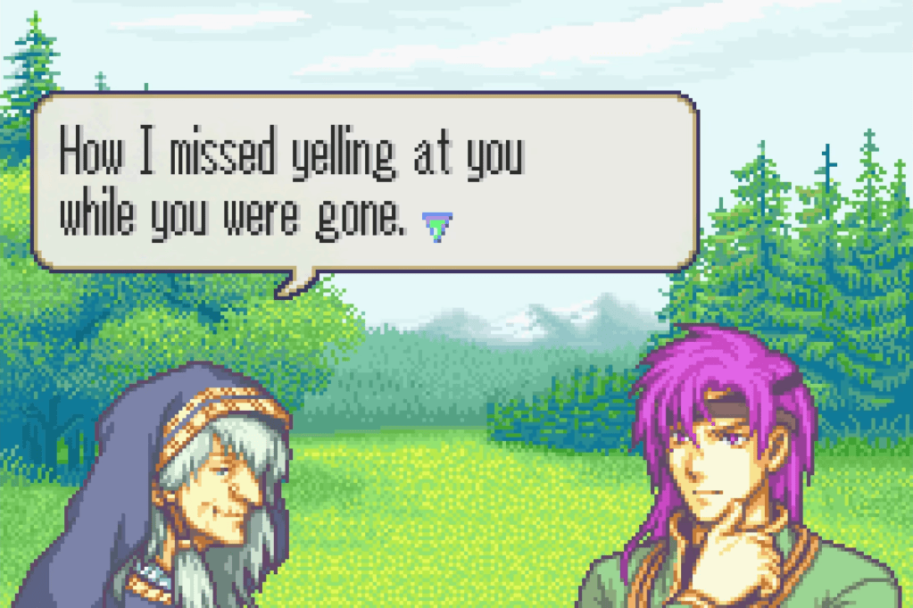 Niime: "How I missed yelling at you while you were gone."